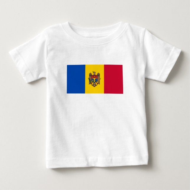 Moldaviens flagga t shirt (Framsida)