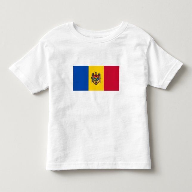 Moldaviens flagga t shirt (Framsida)