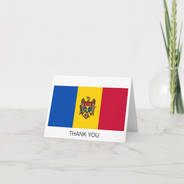 Moldaviens flagga tack kort (Framsida)