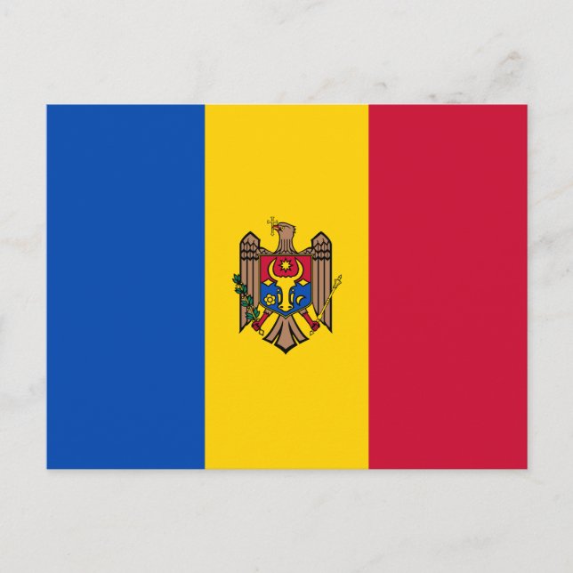 Moldaviens flagga vykort (Framsida)