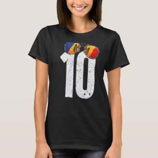 Moldaviens fotbollsspelare nummer 10 Moldaviska Fl T Shirt