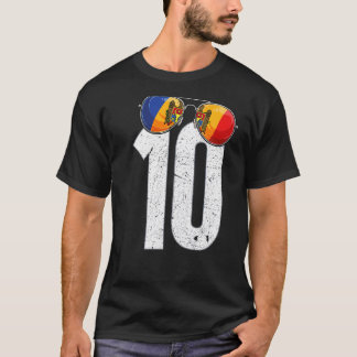 Moldaviens fotbollsspelare nummer 10 Moldaviska Fl T Shirt