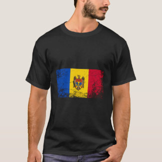 Moldaviens nationella Flagga Moldaviens Flagga Gif T Shirt
