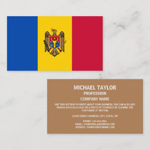 Moldaviska Flagga, Flagga Moldavien Visitkort