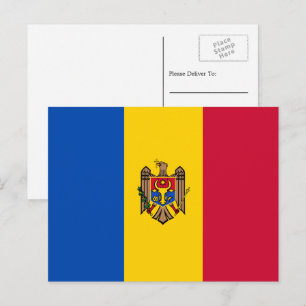 Moldaviska Flagga, Flagga Moldavien Vykort