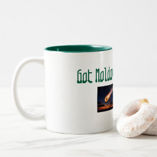 Moldavit Tektit Kaffe kopp. himmelsk Mystisk  Två-Tonad Mugg