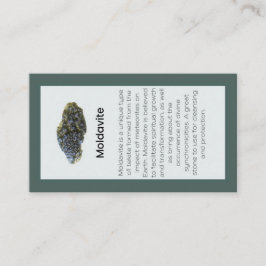 Moldavite Crystal: Jewelry Visning Gemstone Visitkort