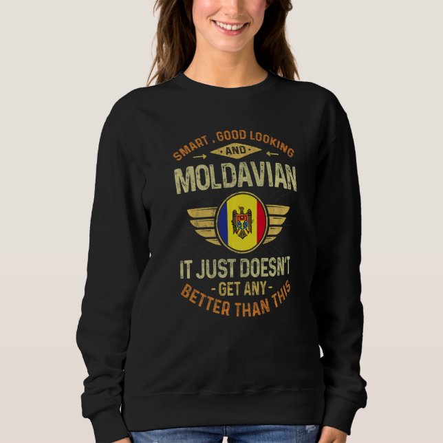 Moldova Flag Proud Moldavian Men & Women   T Shirt (Framsida)