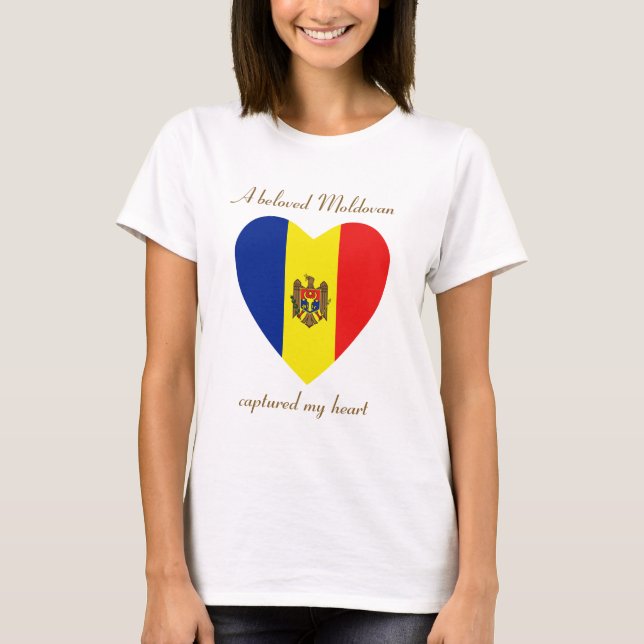 Moldova Flagga Sötnos T-Shirt (Framsida)