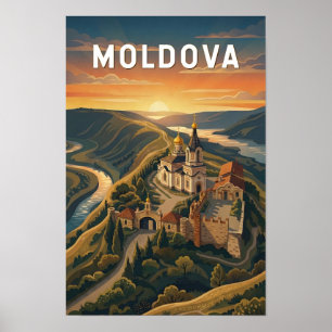 Moldova Illustration Resa Konst Vintage Poster