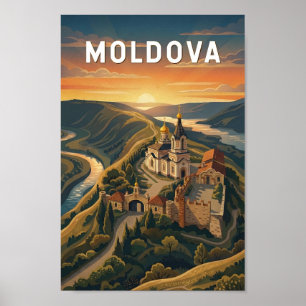 Moldova Illustration Resa Konst Vintage Poster