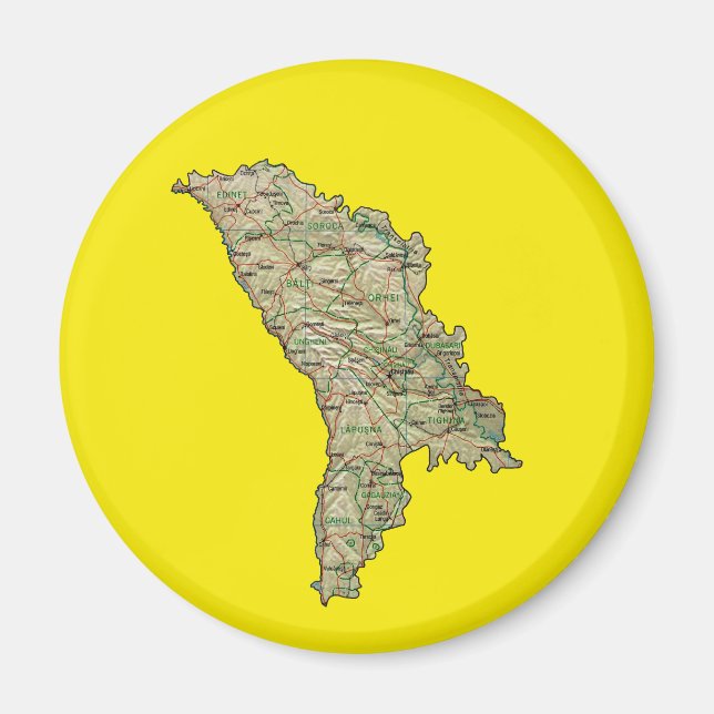 Moldova Kartmagnet Magnet (Framsidan)