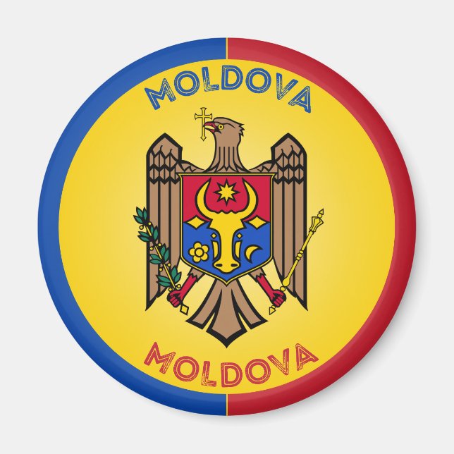 Moldova kulturarvsemblem magnet (Framsidan)