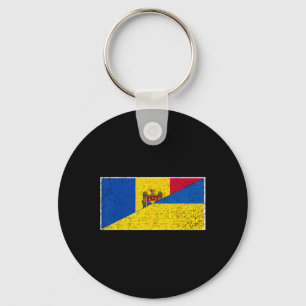 Moldova Ukraina Flagga Moldavisk Ukrainsk Stolthet Nyckelring