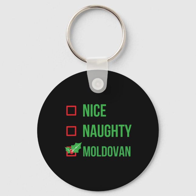 Moldovan Funny Moldova Pajama jul Nyckelring (Framsida)