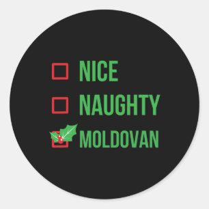 Moldovan Funny Moldova Pajama jul Runt Klistermärke