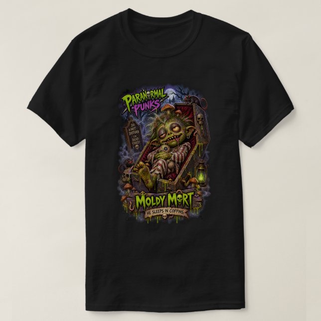 Moldy Mort — Paranormala Punks T Shirt (Design framsida)