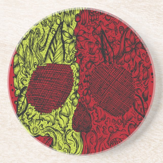 Moldy Skull på blod Red Underlägg (Framsidan)