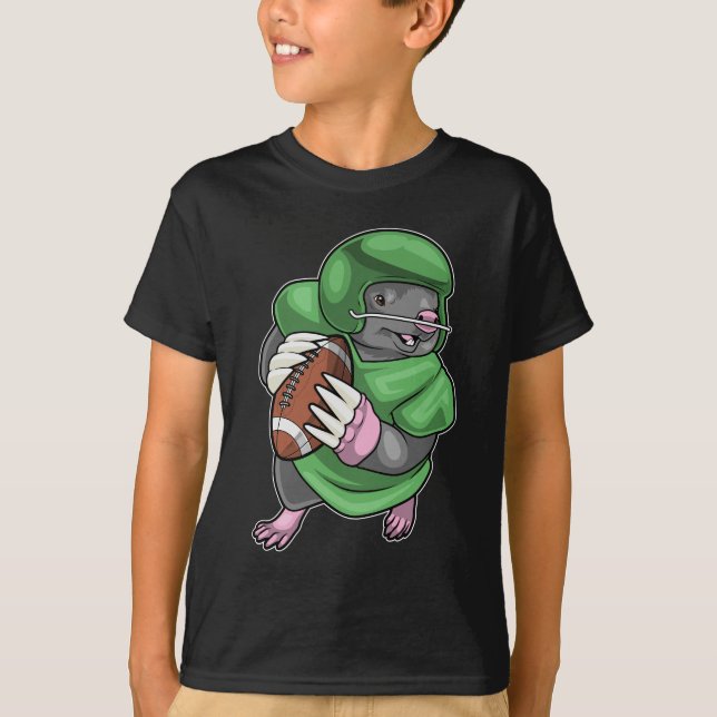 Mole American Football Helmet T Shirt (Framsida)