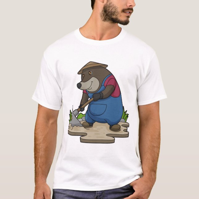 Mole as Farmer T Shirt (Framsida)