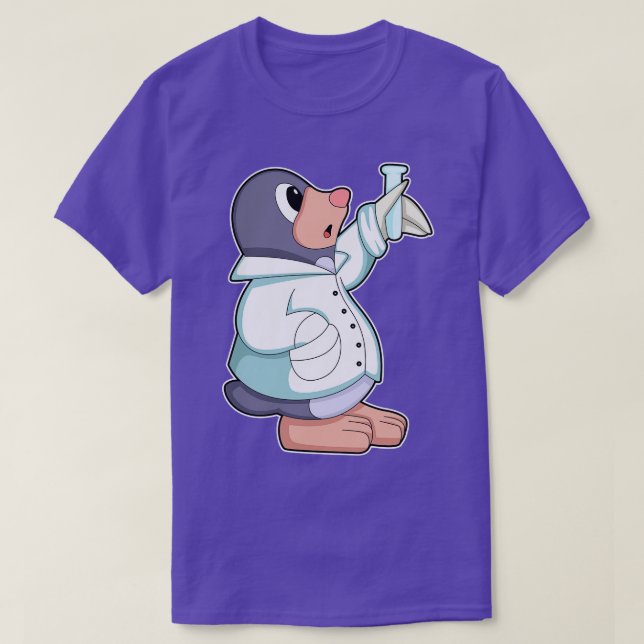 Mole as Scientist med provrör T Shirt (Design framsida)