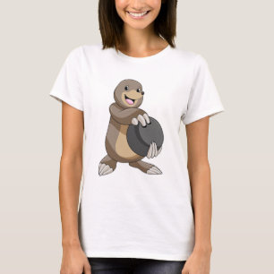 Mole at Bowling med Bowling ball T Shirt