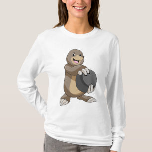 Mole at Bowling med Bowling ball T Shirt