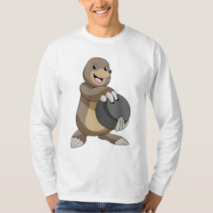 Mole at Bowling med Bowling ball T Shirt