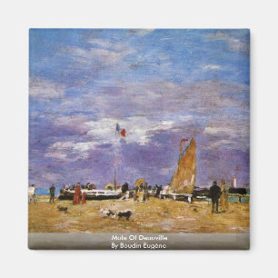 Mole av Deauville av Boudin Eugène Magnet