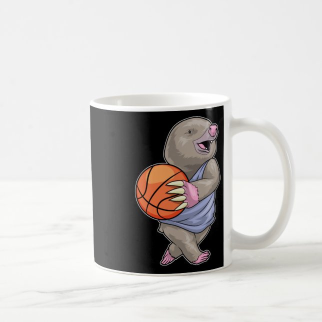 Mole Basketball Player Basketball Kaffemugg (Höger)