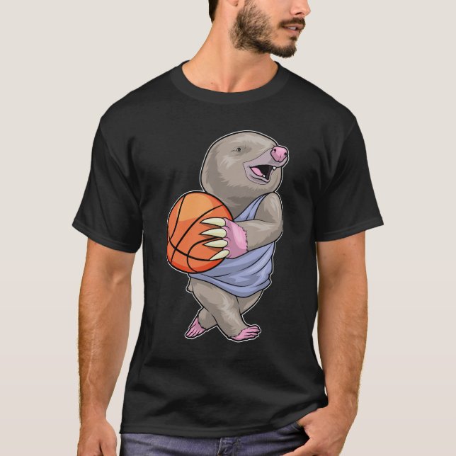 Mole Basketball-spelare Basketball T Shirt (Framsida)