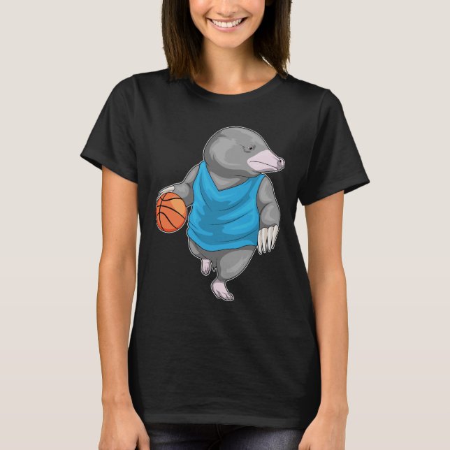Mole Basketball-spelare Basketball T Shirt (Framsida)