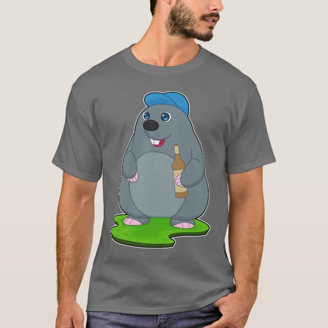 Mole Bottle Beer T Shirt (Framsida)