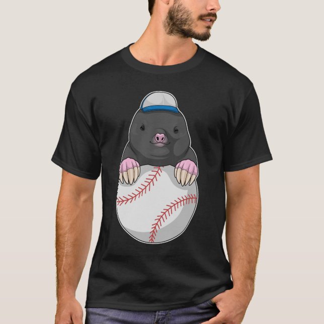 Mole Cap Baseball T Shirt (Framsida)