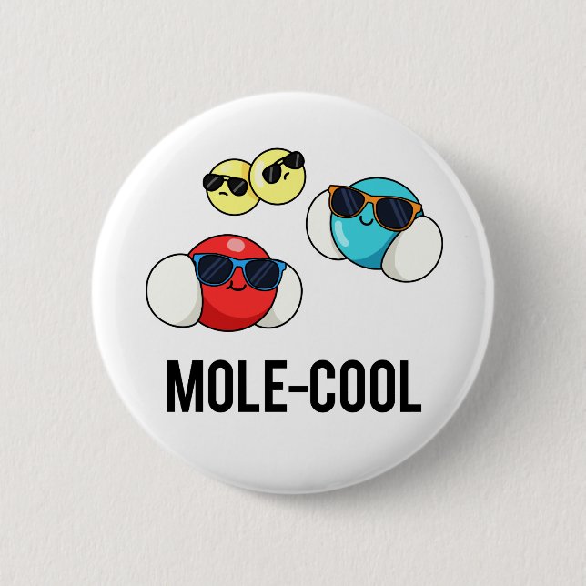 Mole-Coola Funny Molecule Pun Knapp (Framsida)