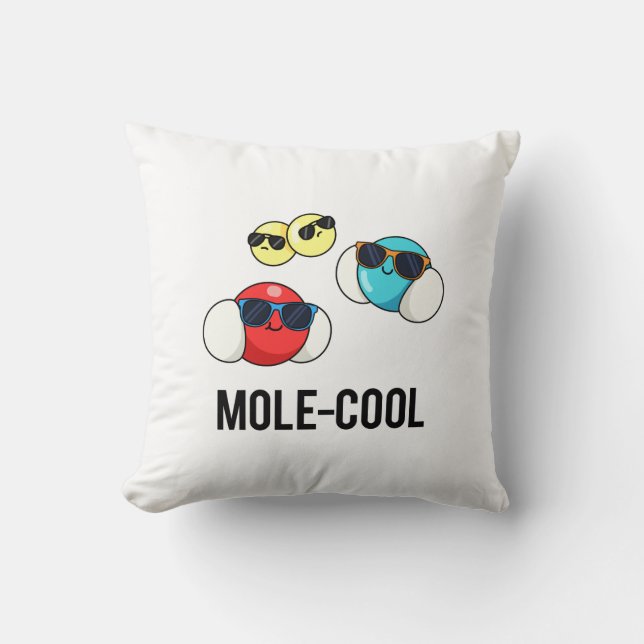 Mole-Coola Funny Molecule Pun Kudde (Framsida)