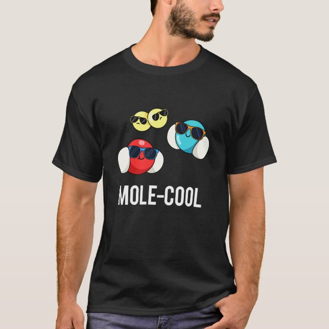 Mole-Coola Funny Molecule Pun Mörk BG T Shirt (Framsida)
