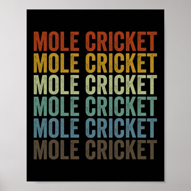 Mole Cricket Retro  Poster (Framsidan)