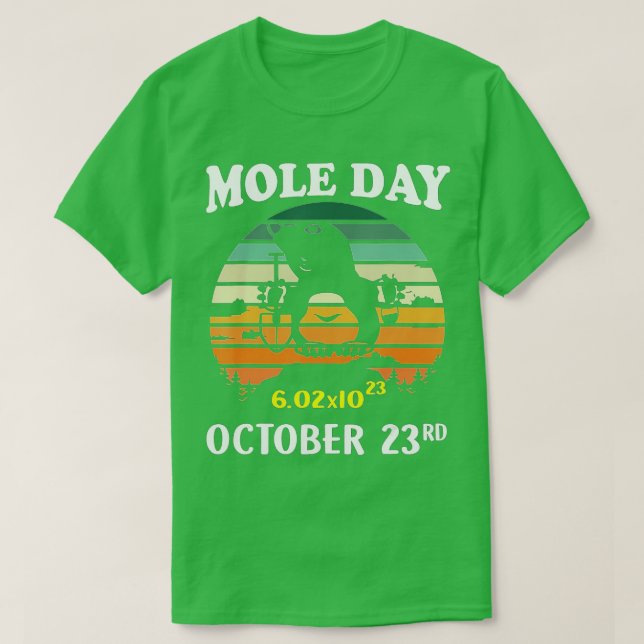 Mole Day Avogadros nummer 23 oktober - gåva till C T Shirt (Design framsida)