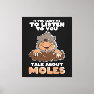 Mole Day Funny Mole Prata om Mole Canvastryck