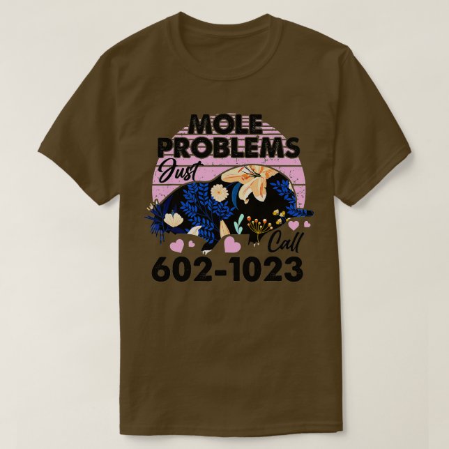 Mole Day Mole Problemes just Call Avogadros nummer T Shirt (Design framsida)