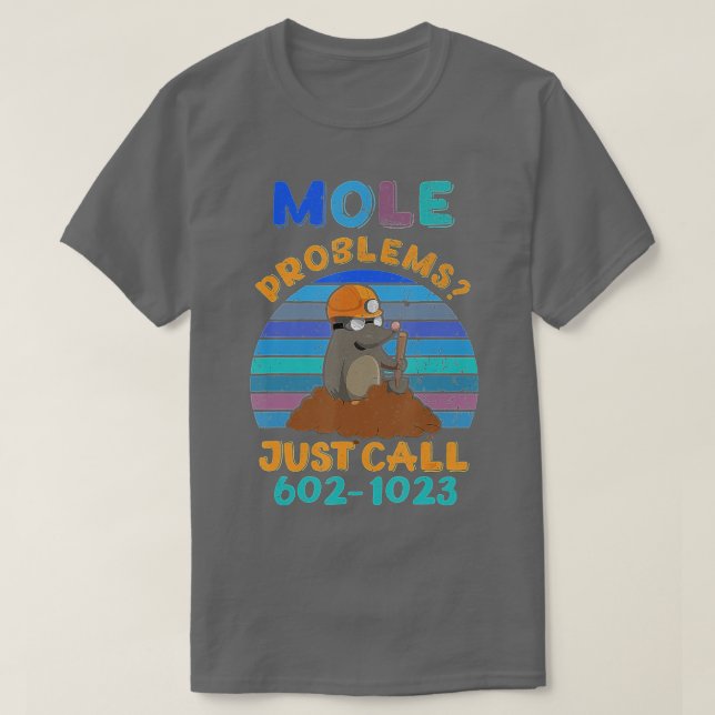 Mole Day Mole Problems Ring bara Avogadros nummer T Shirt (Design framsida)