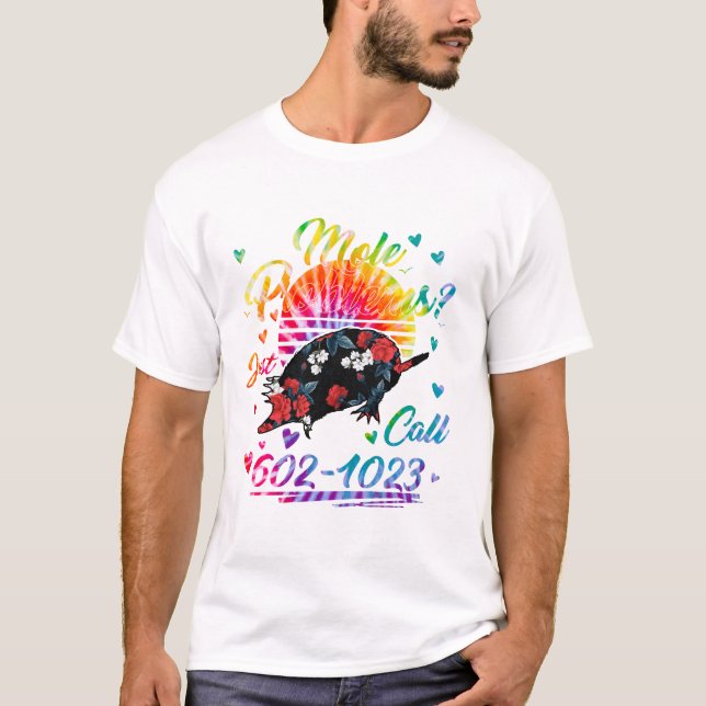Mole Day Mole Problems Ring bara Avogadros T Shirt (Framsida)