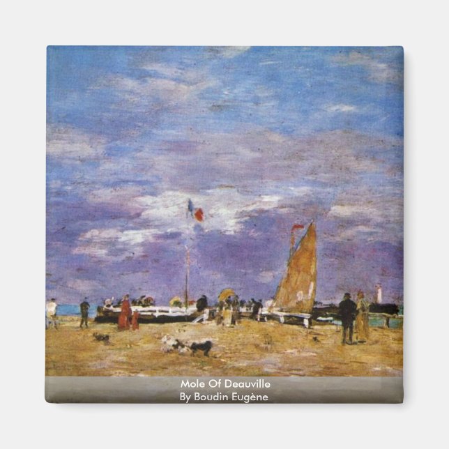 Mole Deauville av Boudin Eugène Magnet (Framsidan)