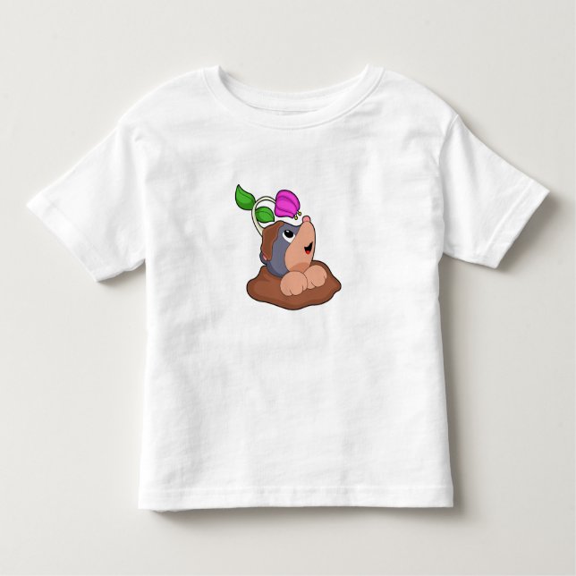 Mole Earth Flower T Shirt (Framsida)