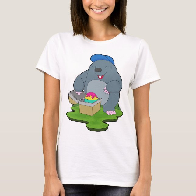 Mole Easter Easter egg T Shirt (Framsida)