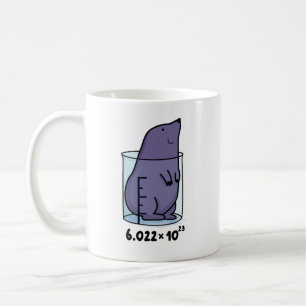 Mole Equation Cute Mole i en bägare-pun Kaffemugg