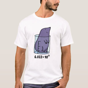 Mole Equation Cute Mole i en bägare-pun T Shirt