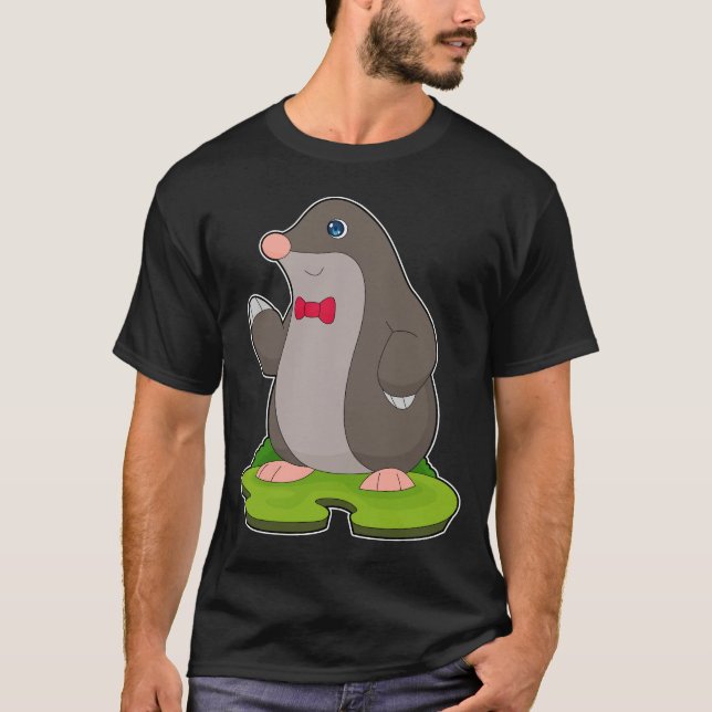 Mole gentleman Bow tie T Shirt (Framsida)