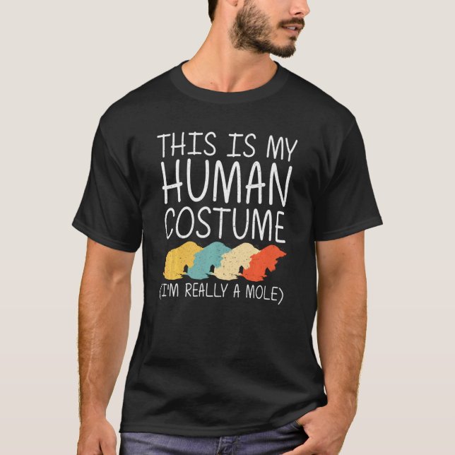 Mole Halloween Human Costume Insectivar Shrew Eas T Shirt (Framsida)